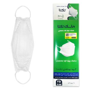 ماسک تنفسی تکتا مدل 3d w بسته 25 عددی
